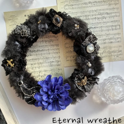 心を彩るインド刺繍リボン ナチュラル×クラシカル リース 若草色