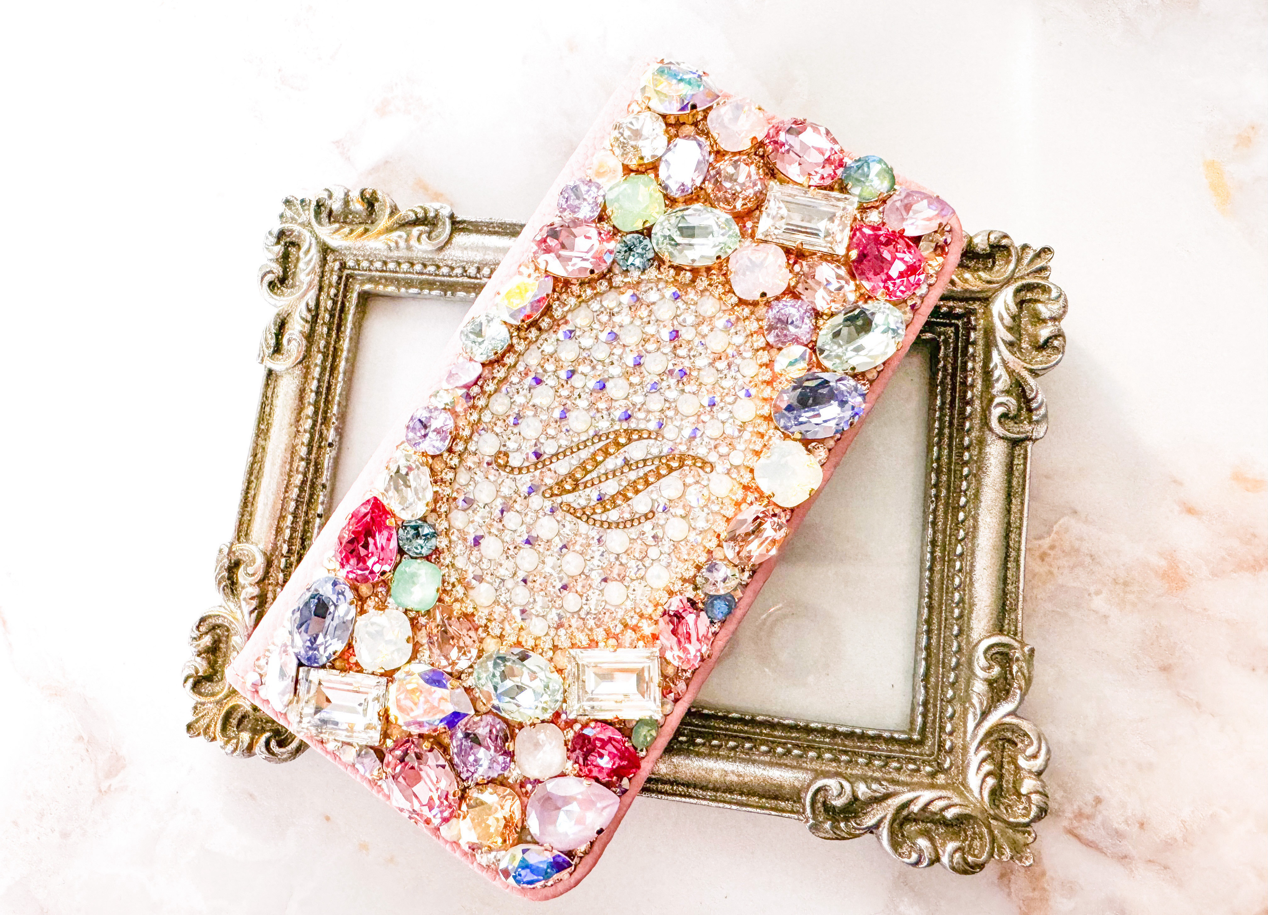 スワロフスキーiPhone14ケース ピンク SWAROVSKI スワロフスキー Swarovski ピンク High