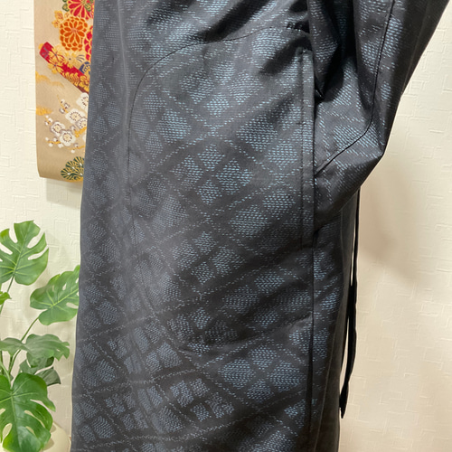 着物リメイク 大島紬着物からシャツカラーコート❣️ 証紙付き 着物 の