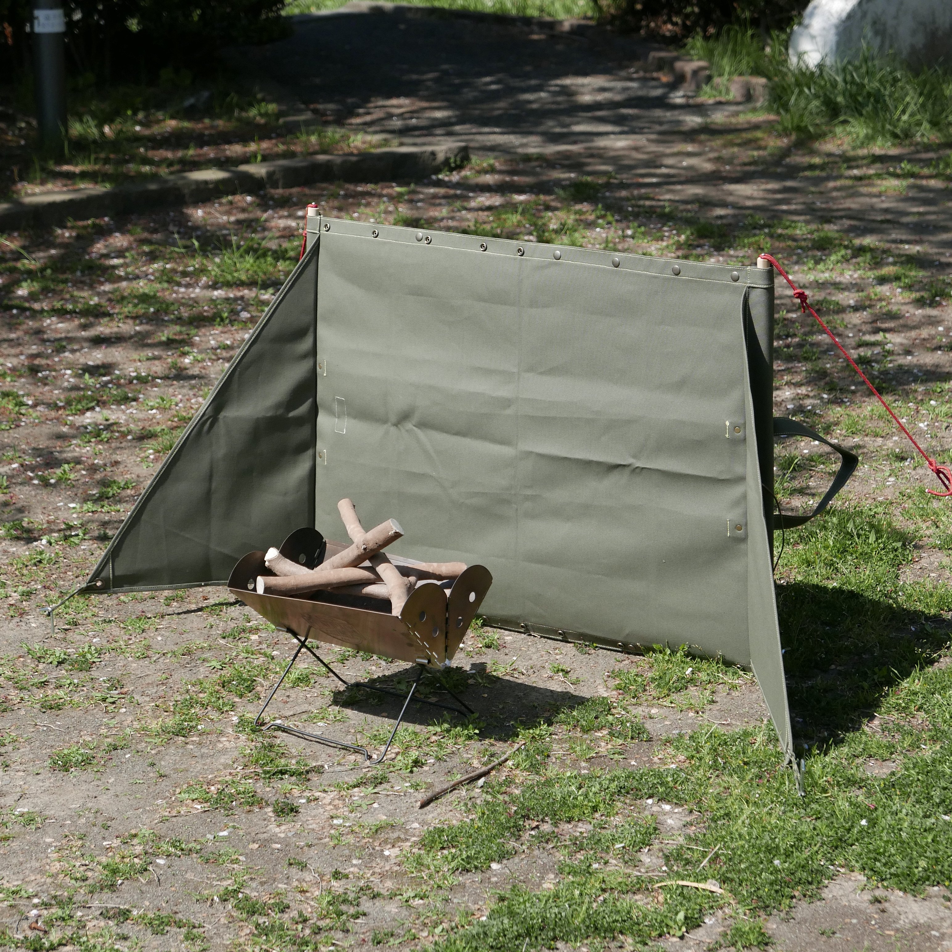 焚き火トートＲ　ファミリー用　オリーブ（ＯＤ） 　＃85