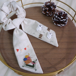 メグえもん様 茶色 ハーフ シュシュ☆ビーズ ヘアゴム☆ハンドメイド メグえもん様 茶色 ハーフ シュシュ☆ビーズ ヘアゴム