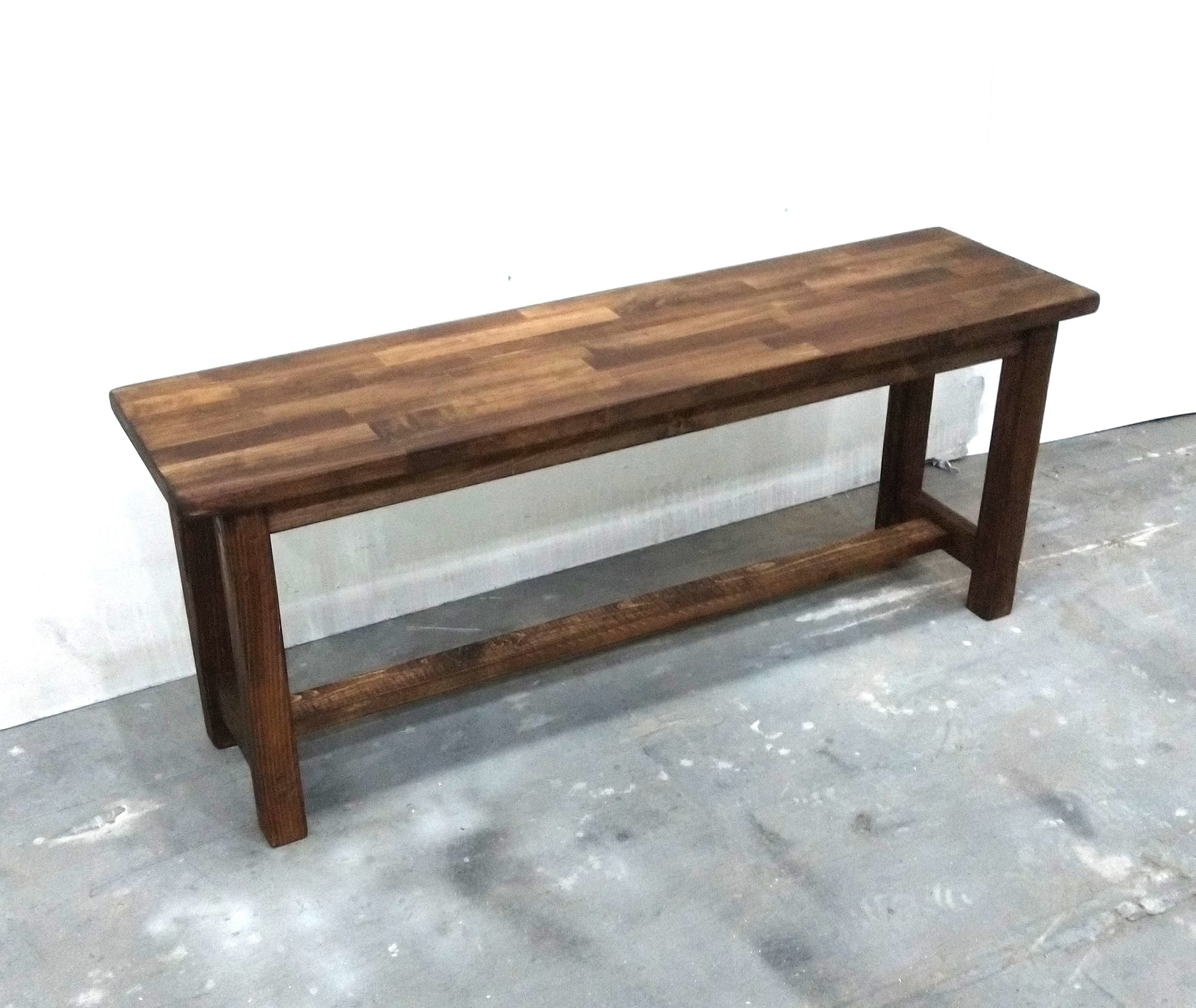 シンプルな二人掛けベンチ　受注生産品