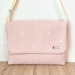 図書袋 ヌビ・マーガレット刺繍/ミント その他入園グッズ