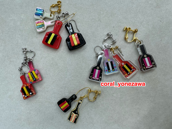 高知　よさこい　鳴子　なるこ　アクセサリー　イヤリング・ピアス 1枚目の画像