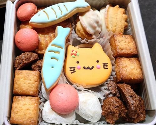 ねこま SS 香港 クッキー リメイク 三毛猫クッキー缶【猫の日】 クッキー CAN-tasticcookies! 通販