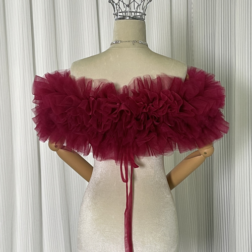 【送料込み】JEWELS ピンク オフショルダードレス フリル付き 豪華！ カラードレス 薄ピンク 取り外しオフショルダー ラッフル