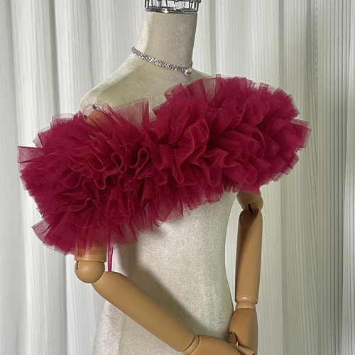 ピンク フリル オフショルダー　ラテンドレス ピンク オフショルダー　ラテンドレス フリル