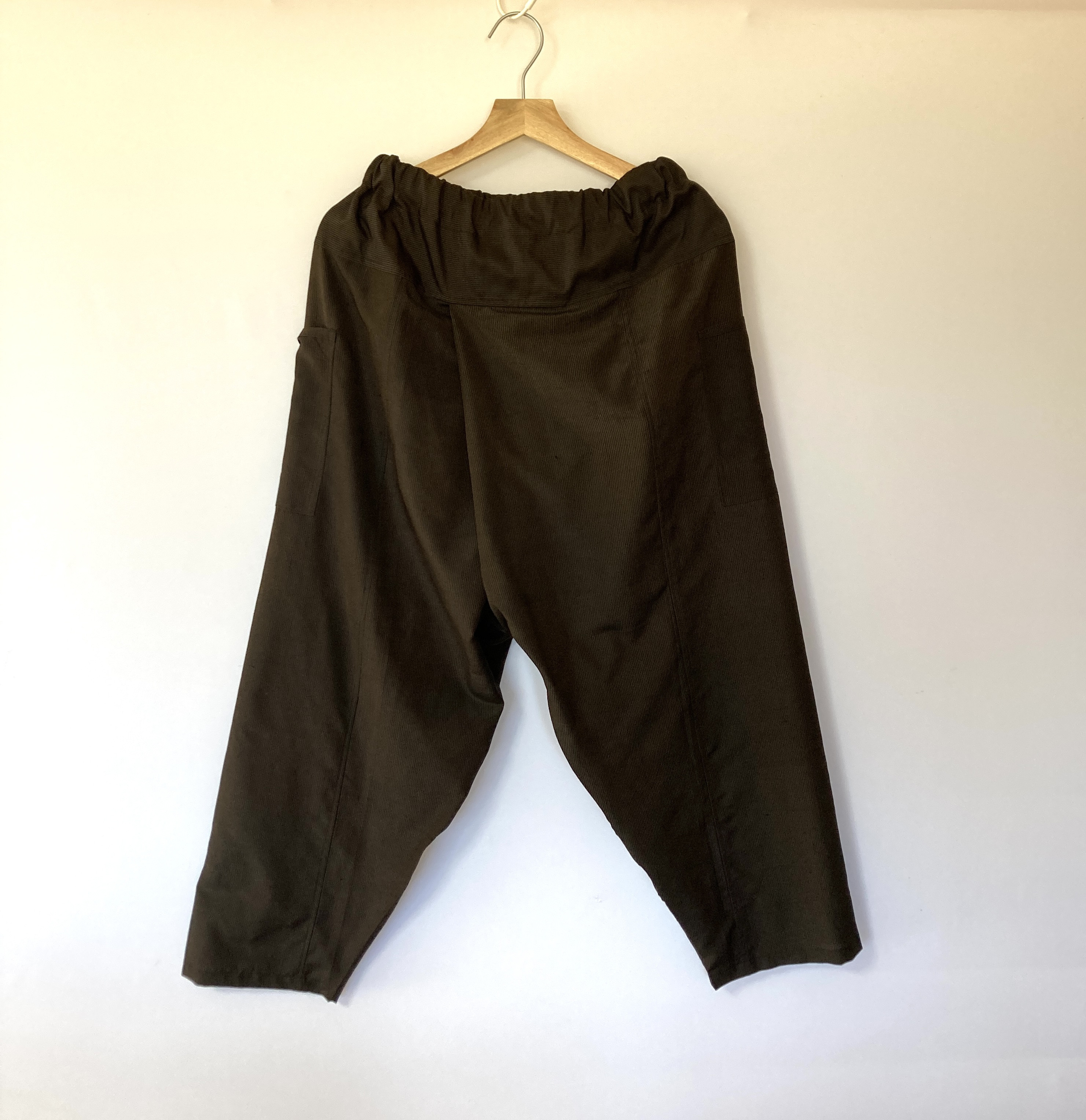 ゆったりサルエルパンツ 着物リメイクシルク