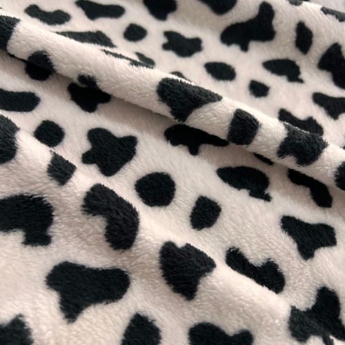 ボア生地セール中】両面ボア生地 フェイクファー うし柄 ホルスタイン