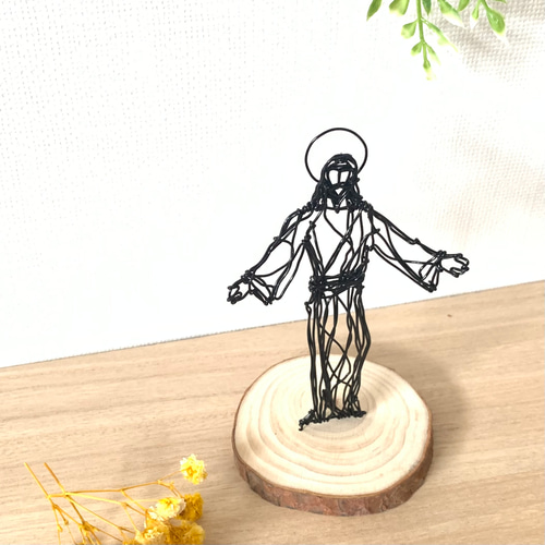 上質なワイヤーアート キリスト】 ワイヤーアート ワイヤークラフト