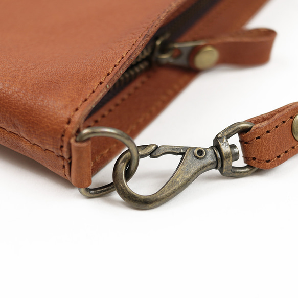 【栃木レザー】レザーサコッシュ 小サイズ ショルダーバッグ  本革  全4色 NC3419V 9枚目の画像