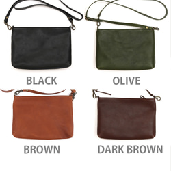 【栃木レザー】レザーサコッシュ 小サイズ ショルダーバッグ  本革  全4色 NC3419V 16枚目の画像