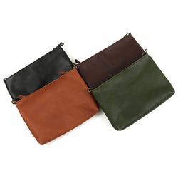 【栃木レザー】レザーサコッシュ 小サイズ ショルダーバッグ  本革  全4色 NC3419V 15枚目の画像