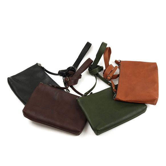 【栃木レザー】レザーサコッシュ 小サイズ ショルダーバッグ  本革  全4色 NC3419V 14枚目の画像