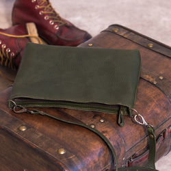 【栃木レザー】レザーサコッシュ 中サイズ ショルダーバッグ  本革  全4色 NC3420V 2枚目の画像