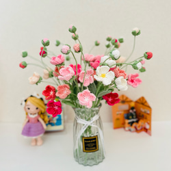 フラワー 枯れない花 編みぐるみ 花速 ブーケ 母の日 インテリア 置物