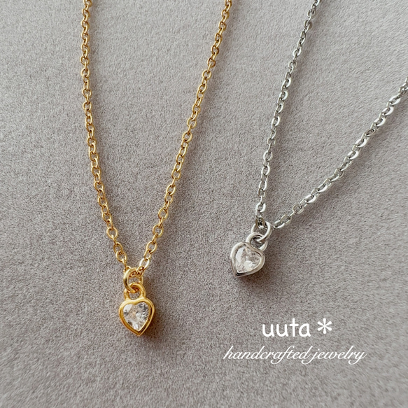 シルバーあり◇大人でもつけやすい♡CZダイヤモンド一粒ネックレス