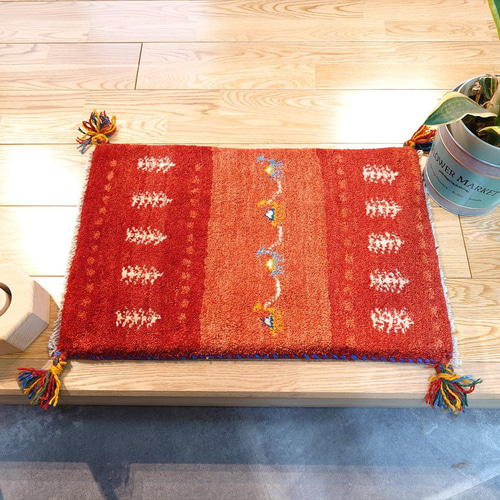 79×52cm 【ペルシャ絨毯 手織りギャッベ】アマレ族ギャッベ 79×52cm 【ペルシャ絨毯 手織りギャッベ】アマレ族ギャッベ