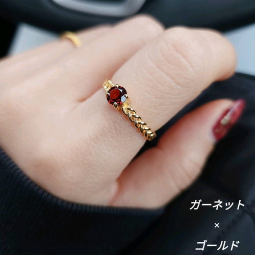 秋冬人気】選べる5mm天然石 三つ編みシルバー925,ゴールド,ピンク