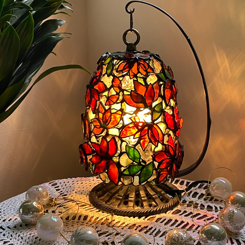 ポインセチア つり鐘ベースランプ スタンドライト・テーブルランプ