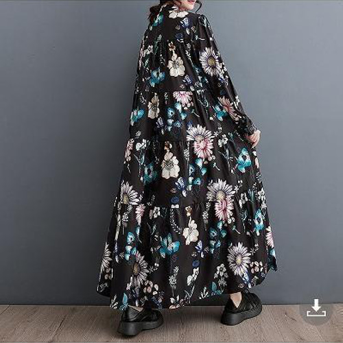 大きいサイズ レディース 秋　冬 花柄　ワンピース　新品 長袖　春 fujita-store_lin0905-jhds59