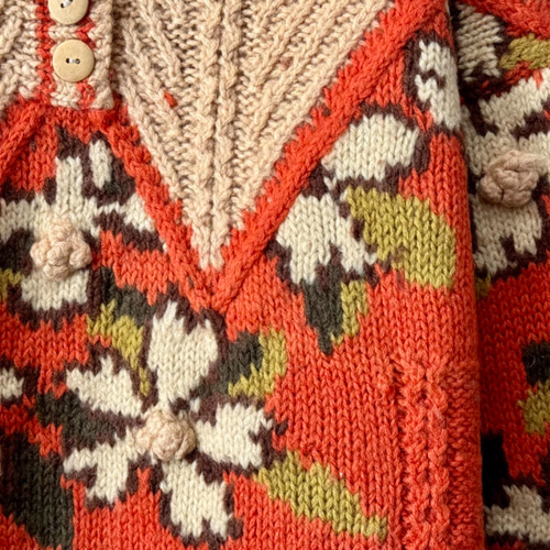 2024新作】太い棒針での手編みセーター 秋冬.100％ウールセーター