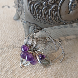 アンティーク　鹿　彫刻ブローチ 雄鹿の横顔ブローチ(black) | EmiriA online shop