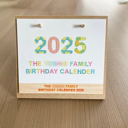受注生産】木製スタンドのファミリー卓上カレンダー その他インテリア