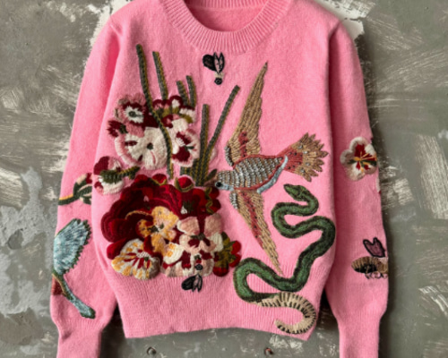MUVEIL - 【美品】ミュベール E.T ビーズ 刺繍 ニットセーターの