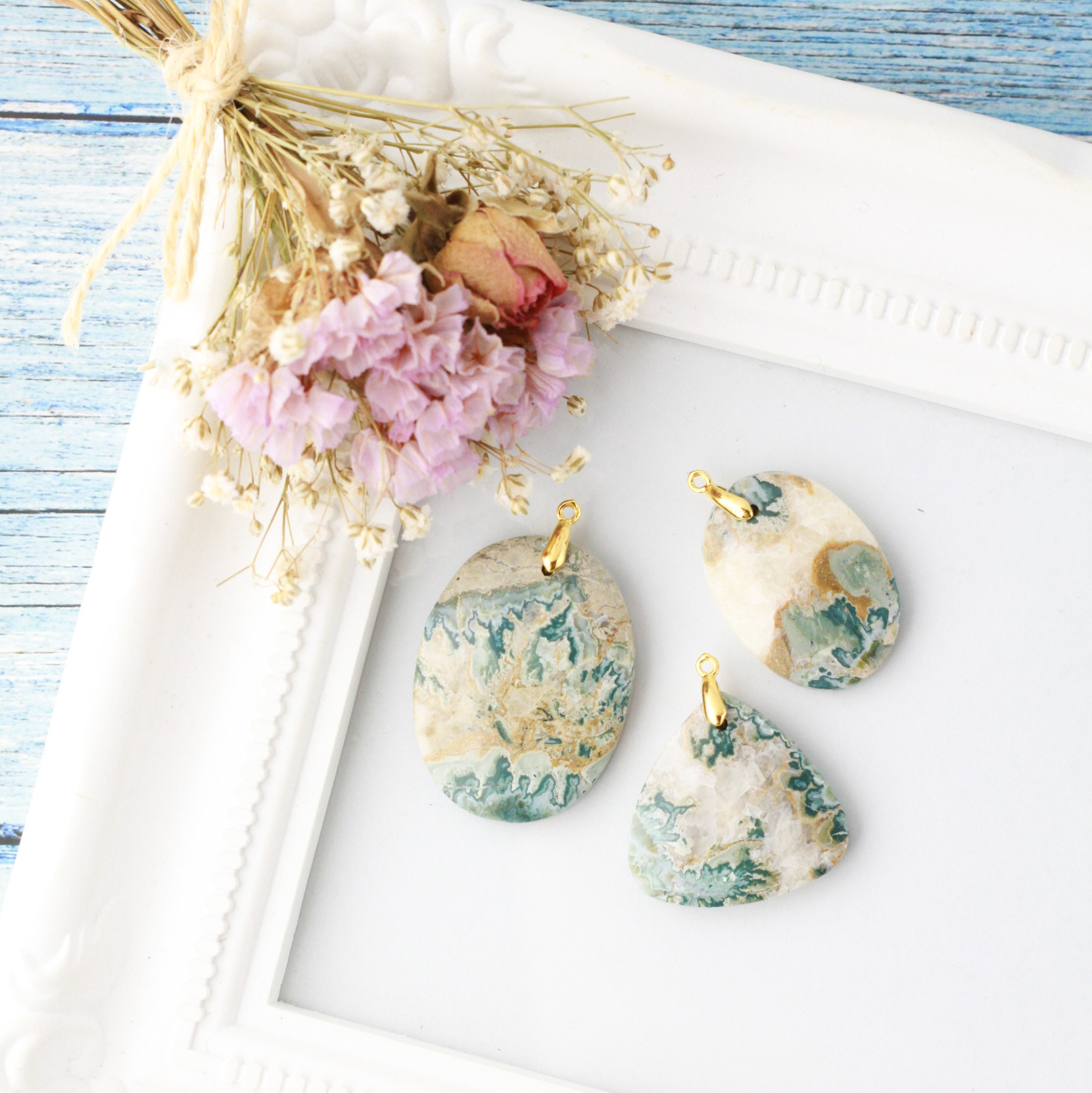 【新種レアストーン】ブルータイドシームアゲート　チャーム