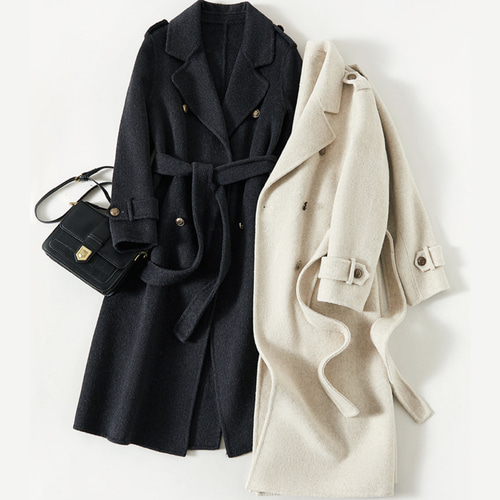 高級感ウールコート❉冬の新作❉2つの色❉手縫いダブルフェース