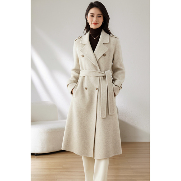 高級感ウールコート❉冬の新作❉2つの色❉手縫いダブルフェース