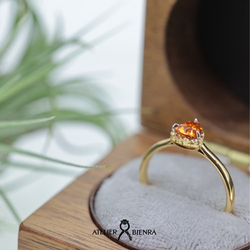 マンダリンガーネット　エタニティリング マンダリンガーネットエタニティリング