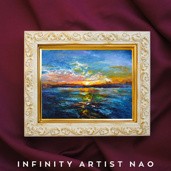 絵画 インテリア　絵　額付 (白）油絵　uF6-111309　風景（朝陽、夕陽） 楽天市場】絵画 「赤と青の白い街」 油彩画 油絵 原画 風景画