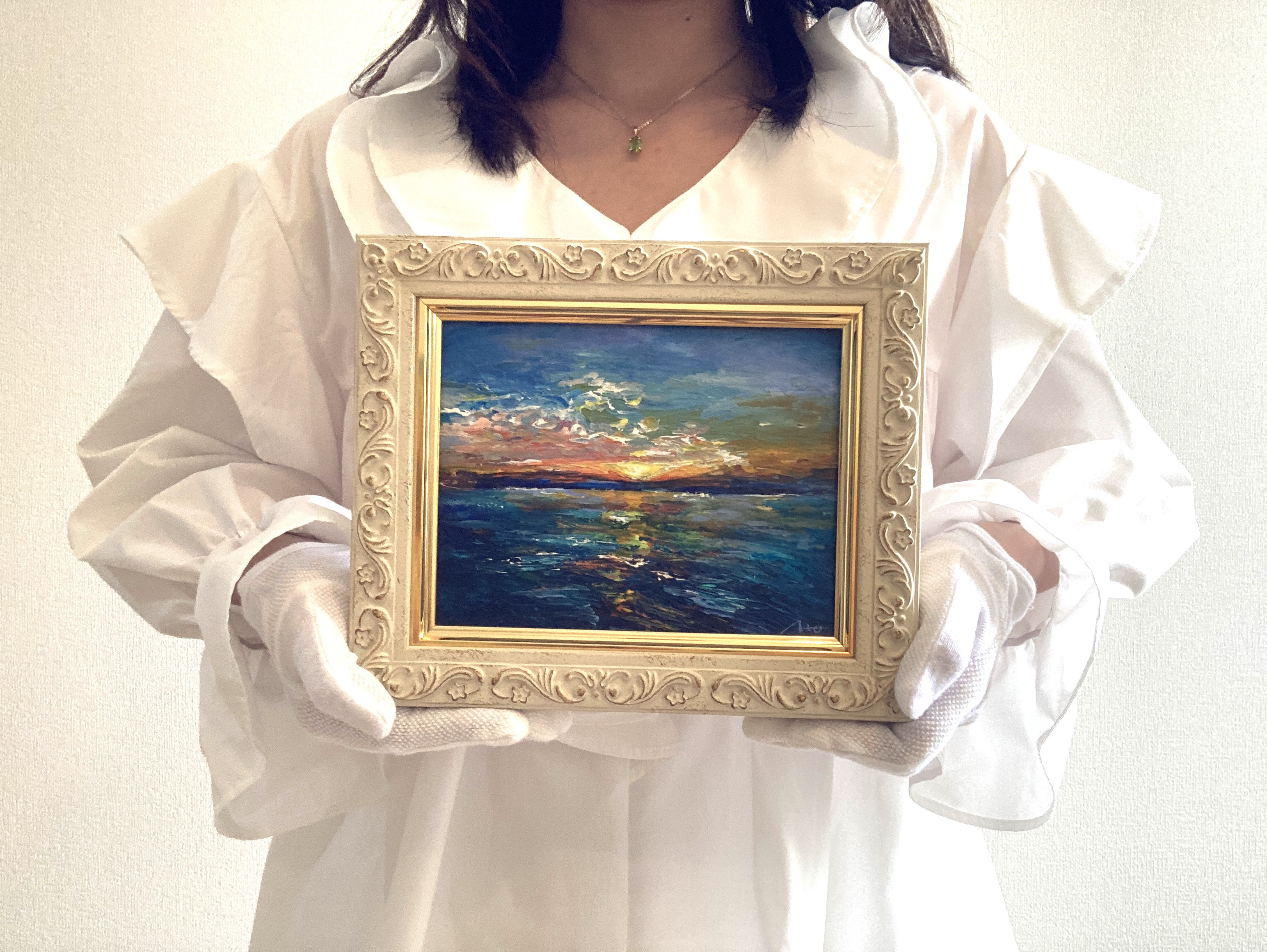 ヒーリング絵画＊光花　Be the shining flower　金運注目ピンク ヒーリング絵画＊光花 Be the shining flower 金運注目ピンク