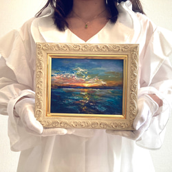 夕陽のセレナーデ　　絵画原画 夕陽のセレナーデ 絵画原画 荻野沙紀「agate(冬晴)4」 170×200mm