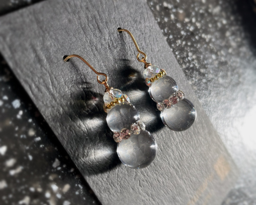 受注生産】ゴールドクリスタルスノーマン ピアス・イヤリング ピアス