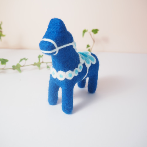 2026年は午年＞羊毛フェルトの北欧ダーナラホース 羊毛フェルト