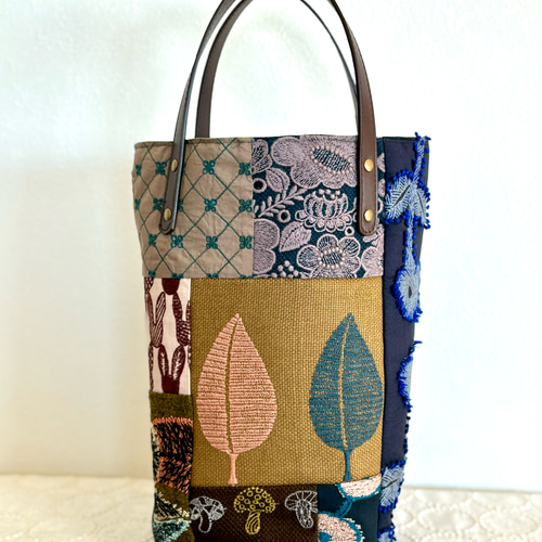 一点物 送料無料 ミナペルホネン バケツ型トートバッグ ハンドメイド