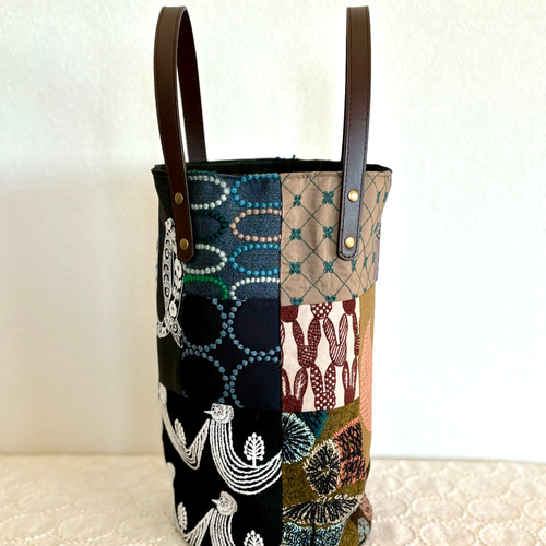 一点物 送料無料 ミナペルホネン バケツ型トートバッグ ハンドメイド