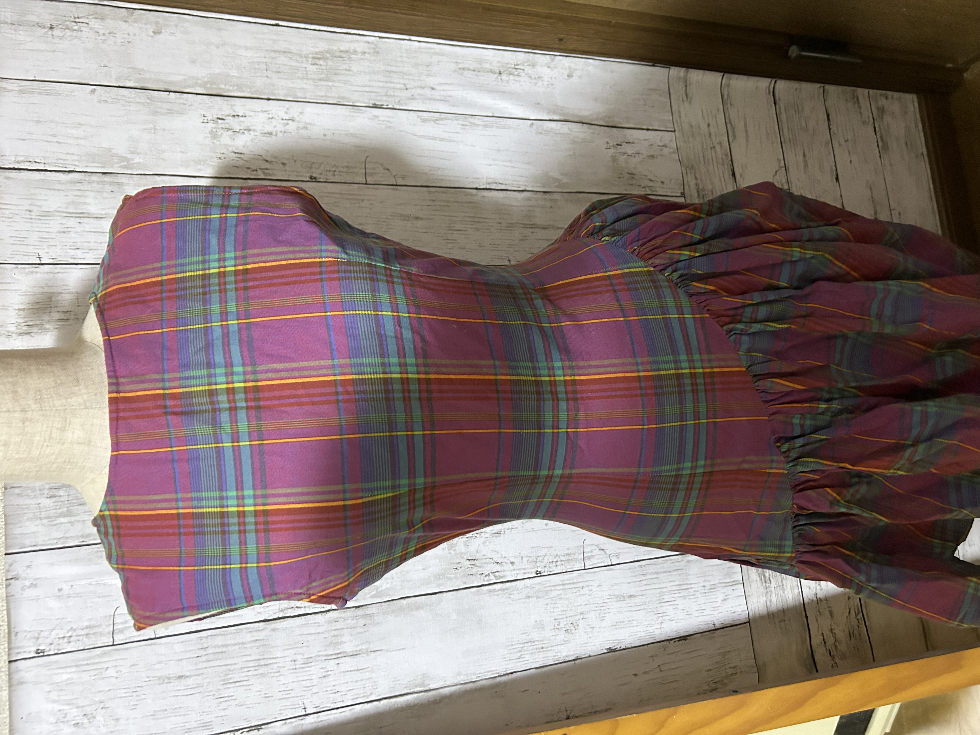 チェックワンピース