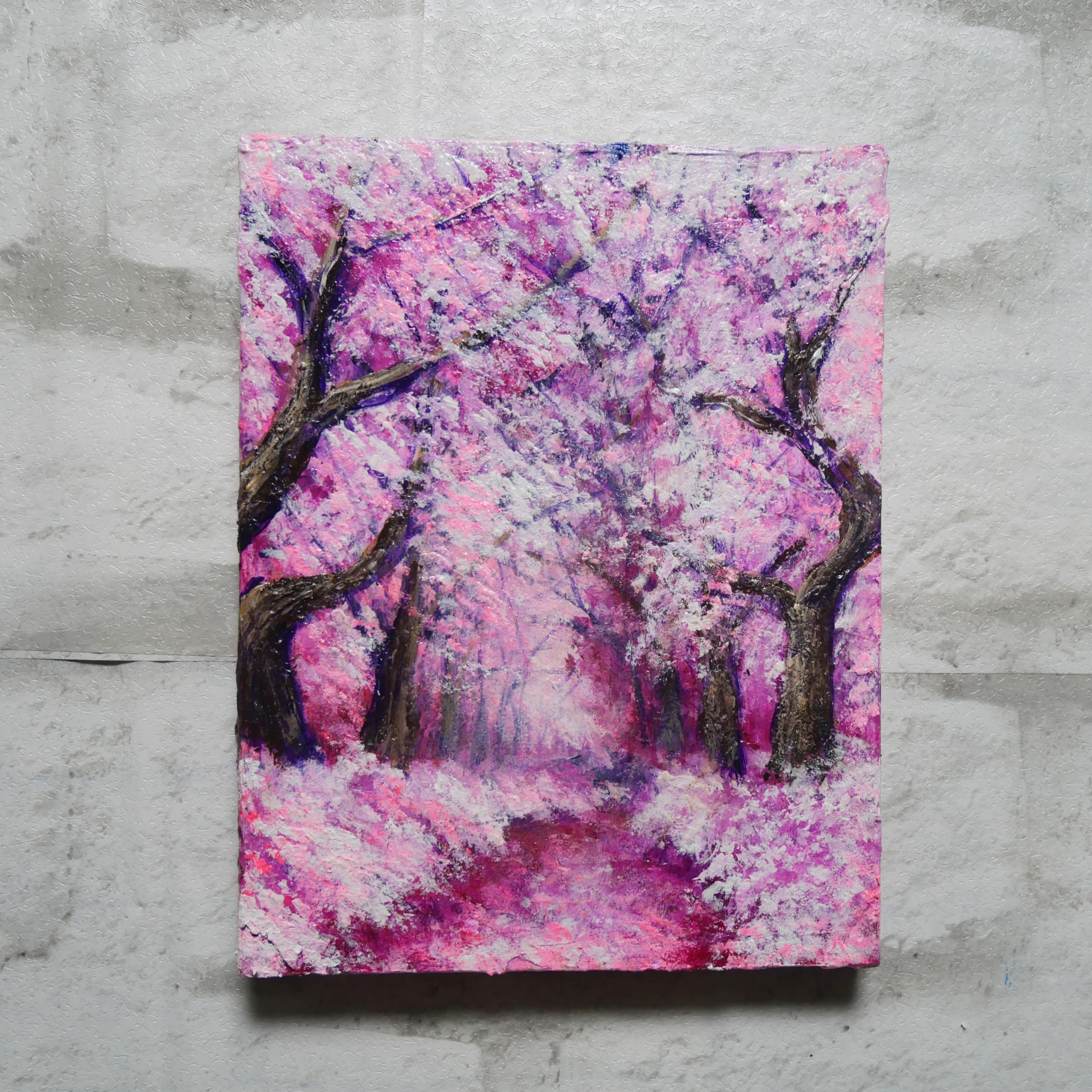 油絵 油彩 油彩画 絵 絵画 F0号【春】 絵画 HR 通販 18533871