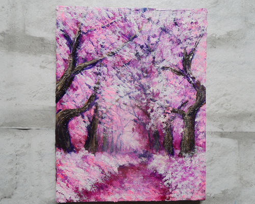 油絵 油彩 油彩画 絵 絵画 F0号【春】 絵画 HR 通販 18533871