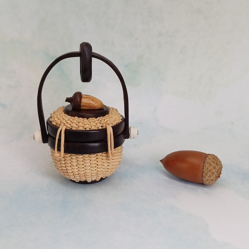 ミニナンタケットバスケット（黒檀）1インチ