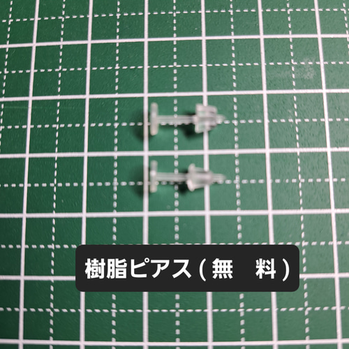 No.1521-A・F 琉球ガラス⭐樹脂ポストピアス☆半球型☆ブルー・レッド