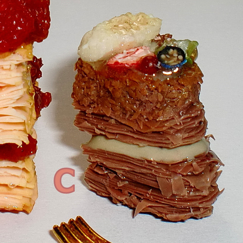 Cチョコパイと四角いジャムパイのセット フェイクスイーツ 樹脂粘土