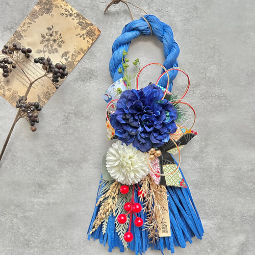 No.293 スワッグしめ縄リース2025 ハンドメイドお正月飾り玄関リース