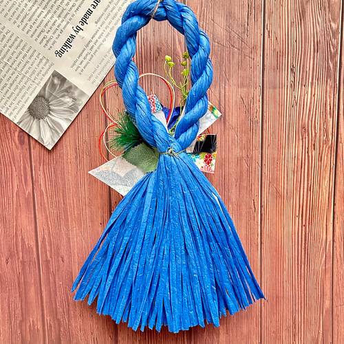 No.293 スワッグしめ縄リース2025 ハンドメイドお正月飾り玄関リース