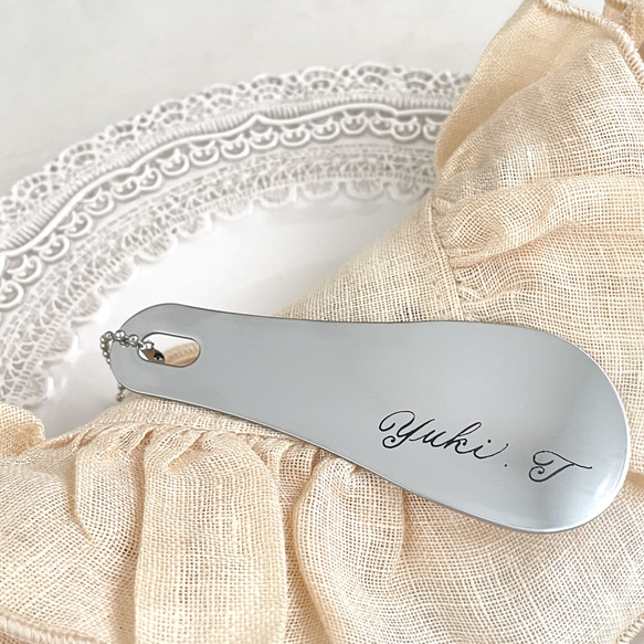 ミニシューホーン(靴べら) 結婚式席札 プチギフト カリグラフィー名
