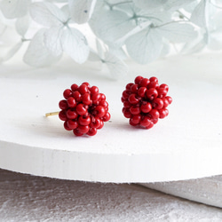 ボルドー ピアス（スタッド・一粒） の人気通販｜Creema(クリーマ